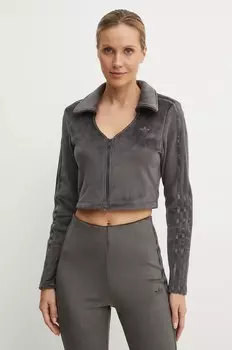 Толстовка adidas Originals Femme Galore, кардиган в рубчик, серый