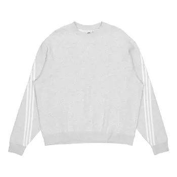 Толстовка Adidas originals Side Stripe Loose Round Neck Pullover Gray, Серый