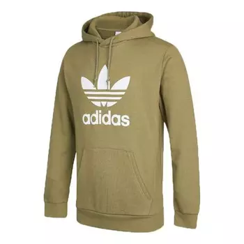 Толстовка Adidas originals Trefoil Hoody Large Logo Printing Sports Green, Зеленый