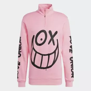 Толстовка adidas Originals x Andr Saraiva Half-Zip, розовый/белый