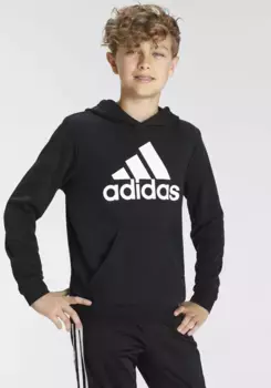 Толстовка Adidas Sportswear с капюшоном "BIG LOGO ESSENTIALS COTTON HOODIE", белый