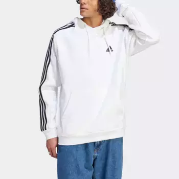 Толстовка Adidas Sportswear с капюшоном "ESSENTIALS 3STRIPES HOODIE", белый