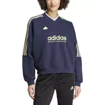 Толстовка adidas Tiro Cut 3 Stripes FLeece, синий
