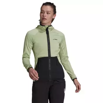 Толстовка adidas Txfloocelt full zip, зеленый