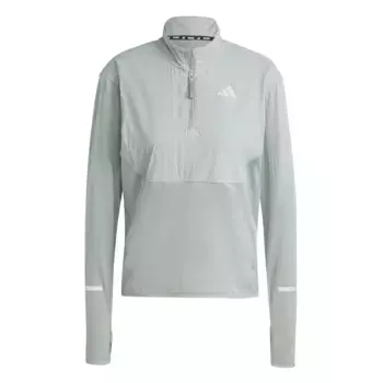Толстовка adidas Ultimate Hi Vis Reflective half zip, зеленый