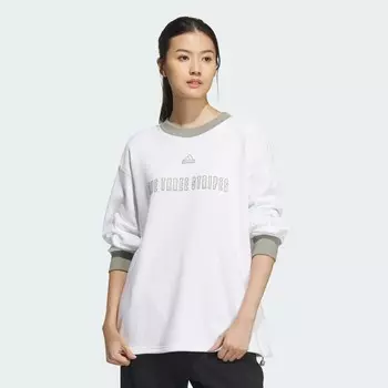 Толстовка Adidas Wording oversized fit sweatshirt, белый