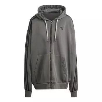 Толстовка adilenium oversized full-zip hoodie Adidas, серый