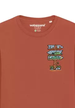 Толстовка ADVENTURE IS EVERYWHERE watapparel, коралловый