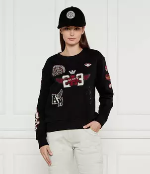 Толстовка Aeronautica Militare Regular Fit, черный