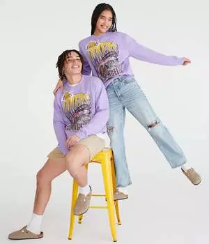 Толстовка Aeropostale Los Angeles Lakers Crew, фиолетовый