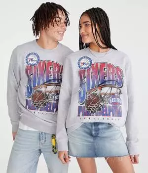 Толстовка Aeropostale Philadelphia 76Ers Crew, цвет light heather gray