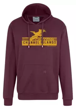 Толстовка AHORN SPORTSWEAR с капюшоном "CHANNEL ILANDS", с модным принтом спереди, красный