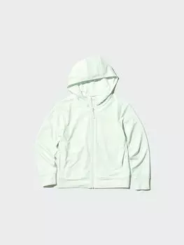 Толстовка Airism с защитой от ультрафиолета с принтом Uniqlo, цвет 50 зеленый