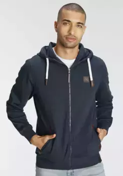 Толстовка AJC с капюшоном и кожаными вставками на боковых карманах, цвет морской волны