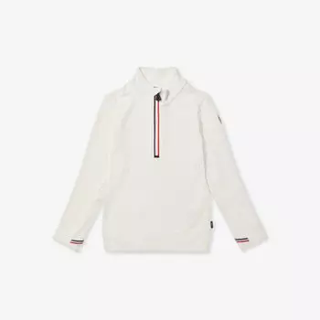 Толстовка эластичного плетения с высоким воротником Grenoble 6-14 лет Moncler, цвет natural