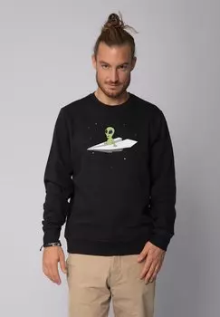 Толстовка ALIEN ON A PAPER PLANE watapparel, черный