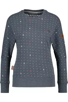 Толстовка alife and kickin, Kapuzenshirt, Sweater, Pullover DarlaAK, морской