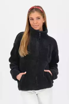 Толстовка Alife & Kickin "LiobaAK G Teddy Sweat Jacket женская толстовка, куртка", цвет морской волны