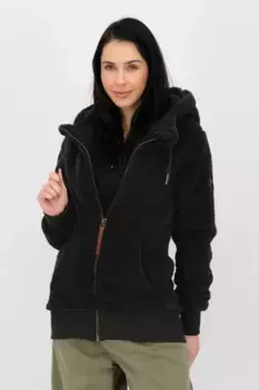 Толстовка Alife & Kickin "TabeaAK G Teddy Sweat Jacket женская толстовка, куртка", цвет Moonless