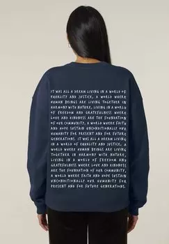 Толстовка ALL A DREAM BACK PRINT UNISEX Mira Paris, темно-синий
