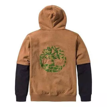 Толстовка all gender embroidered tree hoodie 'brown' Timberland, бежевый