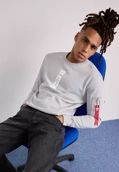 Толстовка ALPHA Alpha Industries, цвет pastel grey
