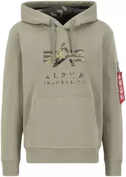 Толстовка Alpha Industries "ALP-Camo TPU Hoody", оливковый