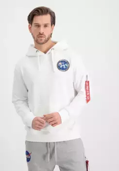 Толстовка Alpha Industries " Alpha Industries Мужчины - Толстовки Apollo Mission Hoody", белый