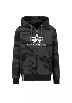 Толстовка Alpha Industries " Alpha Industries Мужчины - Толстовки Basic Zip Hoody Camo", черный