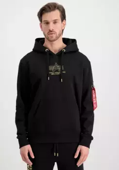 Толстовка Alpha Industries " Alpha Industries Мужчины - Толстовки Basic Hoody ML с принтом из фольги ", черный