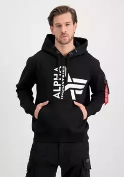 Толстовка Alpha Industries " Alpha Industries Мужчины - Толстовки с капюшоном из пеноматериала с половиной логотипа", черный