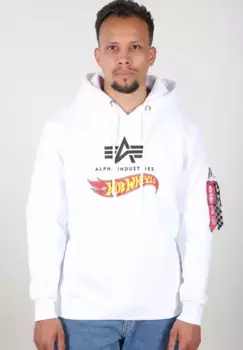Толстовка Alpha Industries " Alpha Industries Мужчины - Толстовки Hot Wheels Flag Hoody", белый