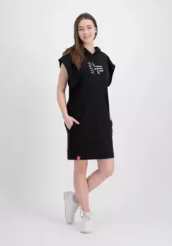 Толстовка Alpha Industries " Alpha Industries Женская - Платья Толстовка Платье с блестками Wmn", черный