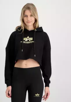 Толстовка Alpha Industries " Alpha Industries Женская - Толстовка Basic Hoody COS с принтом из фольги Wmn ", черный