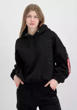 Толстовка Alpha Industries " Alpha Industries Женская - Толстовки EMB OS Hoody wmn", черный