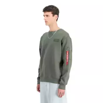 Толстовка Alpha Industries Back Print, зеленый