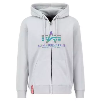 Толстовка Alpha Industries Basic Full Zip, белый