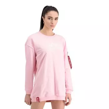 Толстовка Alpha Industries Basic Long Os, розовый