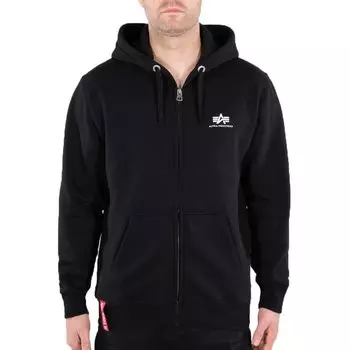 Толстовка Alpha Industries Basic SL Full Zip, черный