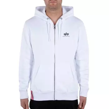 Толстовка Alpha Industries Basic SL Full Zip, белый
