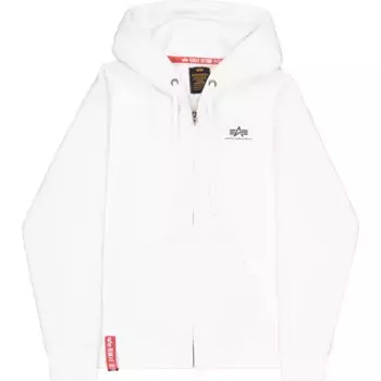 Толстовка Alpha Industries Basic SL full zip, белый
