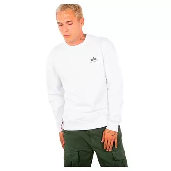 Толстовка Alpha Industries Basic Small Logo, белый