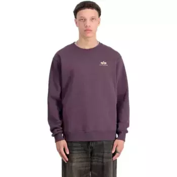 Толстовка Alpha Industries Basic Small Logo, фиолетовый