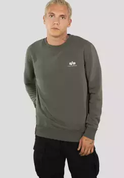 Толстовка Alpha Industries "Basic Sweater small Logo", оливковый
