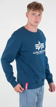 Толстовка Alpha Industries Basic, темно-синяя