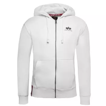 Толстовка Alpha Industries Basic Zip Hoody SL, белый
