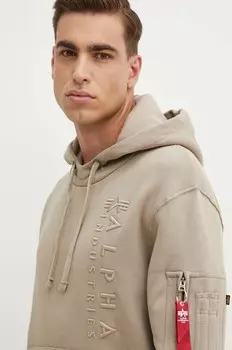 Толстовка Alpha Industries, бежевый