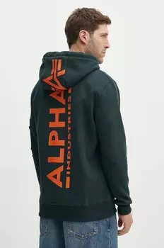 Толстовка Alpha Industries, бирюзовый