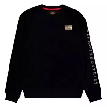 Толстовка Alpha Industries Camo Sleeve, черный