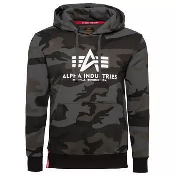 Толстовка Alpha Industries Kapuzenpullover Basic Hoodie Camo, черный